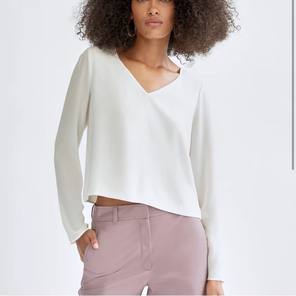Aritzia white murphy blouse